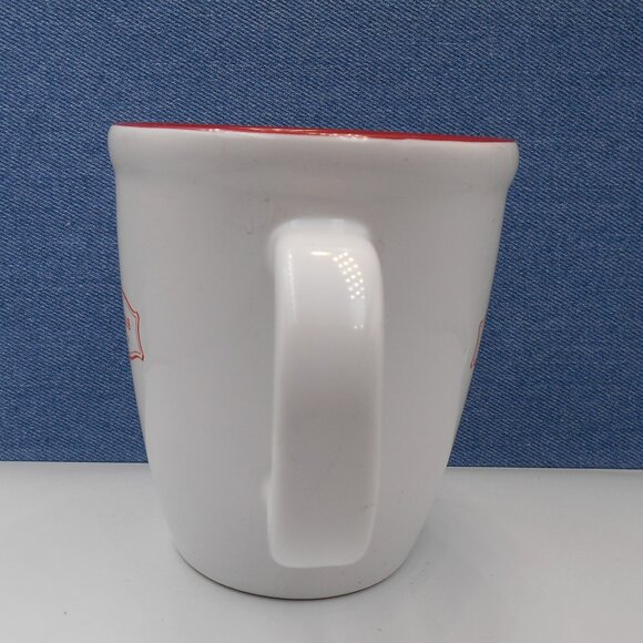 STARBUCKS COFFEE MUG CUP WHITE RED VINTAGE 2006 COLLECTIBLE 13 FL OZ - Picture 2 of 10